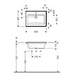 STANO - Meuble salle de bain design simple vasque MESSINA largeur 60 cm noyer - vignette