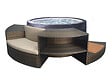 NETSPA - Spa portable semi-rigide Vita rond Bulles 4 places avec mobilier - Netspa - vignette