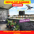ACTO - Repulsif sonore portatif - Anti-oiseaux - Étanche IP44 - vignette