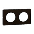 SCHNEIDER ELECTRIC - Odace Touch plaque bronze brossé liseré anthracite 2 postes horiz./ver - vignette