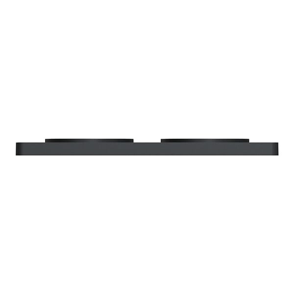SCHNEIDER ELECTRIC - Odace Touch plaque bronze brossé liseré anthracite 2 postes horiz./ver - large