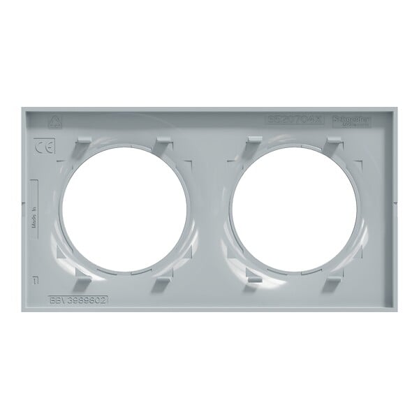 SCHNEIDER ELECTRIC - Odace Styl plaque Sable 2 postes horizontaux ou verticaux entraxe 71 - large