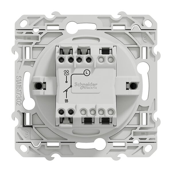 SCHNEIDER ELECTRIC - Odace interrupteur VMC sans position arrêt anthracite - large