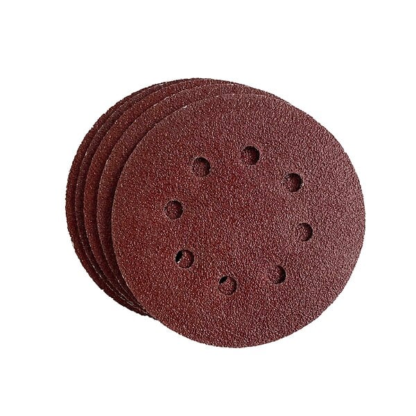 MC KENZIE - Disque perforé agrippant - 8 trous - Grain 40 - Lot de 5 - D125mm - large