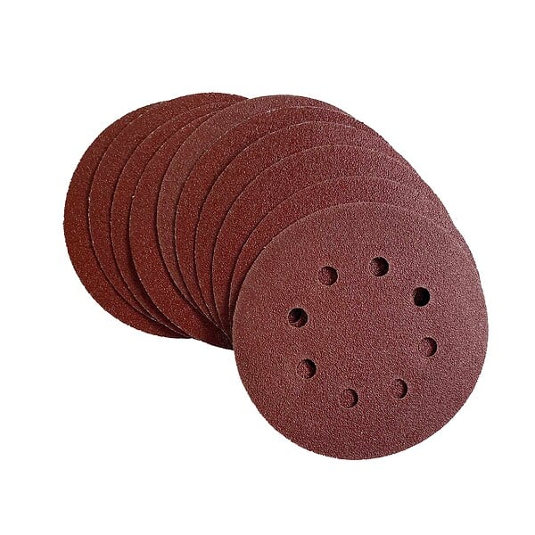 Disques abrasifs auto-agrippants 125mm - Oxyde d'aluminium - Grain 80 - Lot de 10 - large