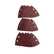 Lot de 15 patin abrasif triangle agripant 93 mm 6 trous grain - vignette