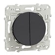 SCHNEIDER ELECTRIC - Odace - va-et-vient + poussoir anthracite - 10A - vignette