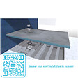 AURLANE - Receveur de Douche à Carreler 140x90 cm avec Bondes à Sortie Verticale - Grille Inox - vignette