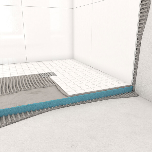 AURLANE - Receveur de Douche à Carreler 160x90 cm avec Bondes à Sortie Verticale - Grille Inox - large