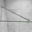 AICA SANITAIRE - AICA paroi de douche à l'italienne 100x190cm en 6mm verre avec bandes horizontales sérigraphiées, livré avec barre de fixation extensible 70-120cm en cylindrique - vignette
