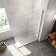 AICA SANITAIRE - AICA paroi de douche à l'italienne 60x190cm en 6mm verre avec bandes horizontales sérigraphiées, paroi latérale fixe sans receveur de douche - vignette