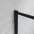 AICA SANITAIRE - AICA paroi de douche noire 90x200cm paroi de douche à l'italienne en 8mm verre anticalcaire avec barre de stabilisation 90cm - vignette