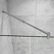 AICA SANITAIRE - AICA paroi de douche à l'italienne 70x190cm en 6mm verre avec bandes horizontales sérigraphiées, livré avec barre de fixation extensible 70-120cm en cylindrique - vignette
