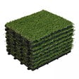 OVIALA - Lot de 8 dalles clipsables en gazon artificiel - Arena - vignette