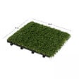 OVIALA - Lot de 8 dalles clipsables en gazon artificiel - Arena - vignette
