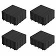 OVIALA - Lot de 32 dalles clipsables en bois composite gris - Batam - vignette