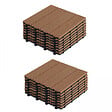 OVIALA - Lot de 16 dalles clipsables bois synthétique marron - Padang - vignette