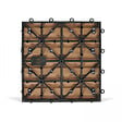 OVIALA - Lot de 8 dalles clipsables en bois synthétique marron clair - Padang - vignette