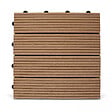 OVIALA - Lot de 8 dalles clipsables en bois synthétique marron clair - Padang - vignette