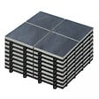 OVIALA - Lot de 8 dalles clipsables en pierre noire - Kobe - vignette