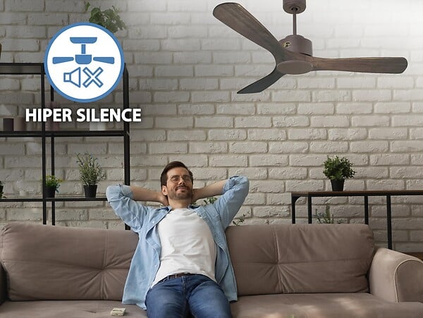 KLASSFAN - Ventilateur de plafond ø132 cm avec LED et Wifi Réversible Hypersilence - large