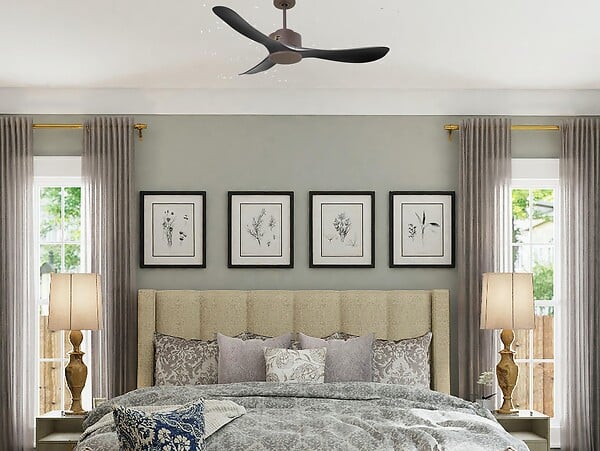 KLASSFAN - Ventilateur de plafond ø132 cm avec LED et Wifi Réversible Hypersilence - large
