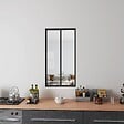 AICA SANITAIRE - AICA Verrière Atelier en aluminium noir mat L.63xH.108cm 2 verres transparents inclus, Verrière fixe kit de verrière et vitrage - vignette