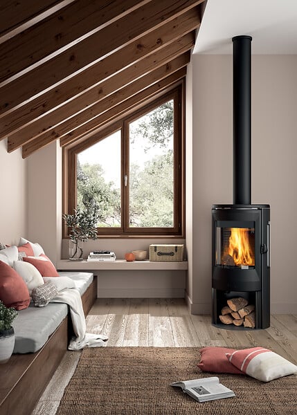 INVICTA - Poêle à bois Neosen 3v Raccordable Plus Noir 8kW - large