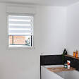 VOLET-MOUSTIQUAIRE - Store Jour Nuit L 32 cm x H 150 cm blanc sans perçage - vignette