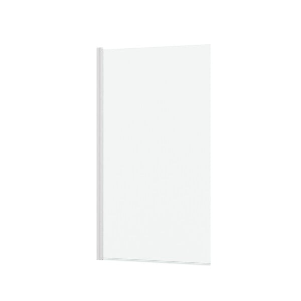 AURLANE - Pare baignoire Rabattable 70x130cm - Profilé Blanc Mat - Verre Trempé 4mm - ELEMENTARY - large