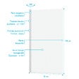 AURLANE - Pare baignoire Rabattable 70x130cm - Profilé Blanc Mat - Verre Trempé 4mm - ELEMENTARY - vignette