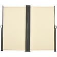 OUTSUNNY - Double store latéral brise-vue paravent rétractable dim. 6L x 1,60H m polyester anti-UV haute densité crème - vignette