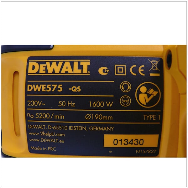 DEWALT - Scie circulaire 1600W 190 mm  DWE575K-QS - large