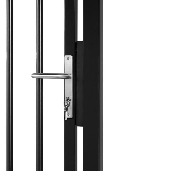 EASY CLOTURE - Portillon barreaudé acier galvanisé passage 1m H 1m20 Noir - large