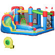 OUTSUNNY - Château gonflable structure gonflable aire de jeux 3-8 ans avec gonfleur et sac de transport 390 x 300 x 197 cm - multicolore - vignette