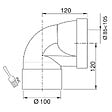WIRQUIN - Pipe rigide courte coudee feme - vignette