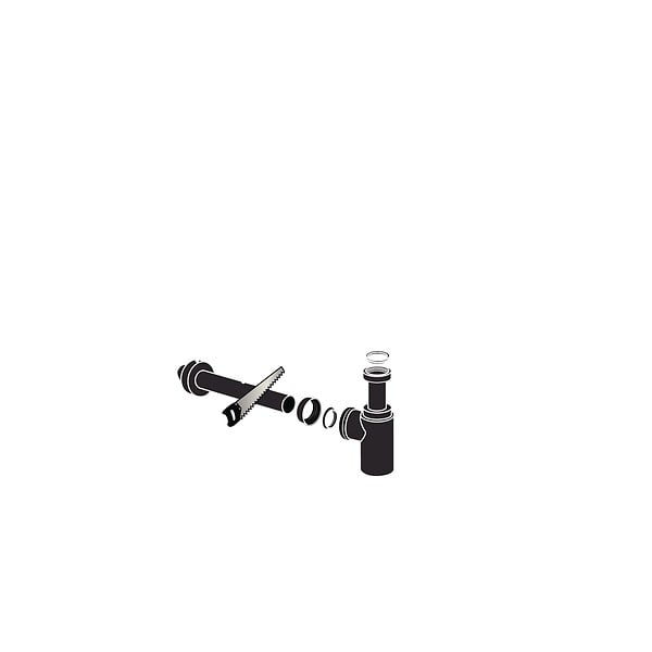 WIRQUIN - Siphon laiton Design pour lavabo Black Touch WIRQUIN Noir - large