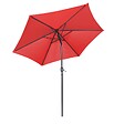 OVIALA - Parasol droit 3m inclinable à manivelle en aluminium rouge - Matera - vignette