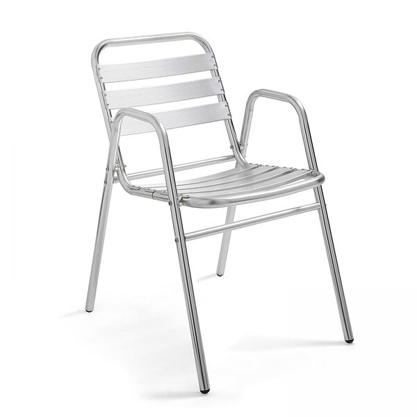 OVIALA - Table de jardin carrée en aluminium et 4 fauteuils - Nothing Hill - large