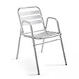 OVIALA - Table de jardin carrée en aluminium et 4 fauteuils - Nothing Hill - vignette