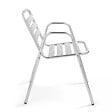 OVIALA - Table de jardin carrée en aluminium et 4 fauteuils - Nothing Hill - vignette