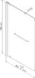 ONDEE - Pare-baignoire ICY - Paroi 85x140x0,5cm - Verre trempé - Finition chromé - vignette