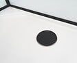 ONDEE - Cabine de douche GONEA - 140 x 80 cm - Accès de face - Profilés aluminium - Noir mat - vignette