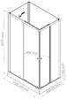 ONDEE - Cabine de douche CIMENT - Carreaux de ciment - Noir - 100x80cm - vignette