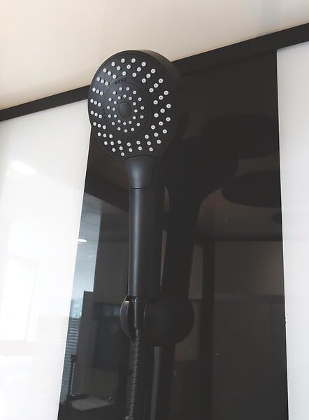 ONDEE - Cabine de douche hydromassante RADIO NOGEA - Sans silicone - Noir mat - 120x80cm - large