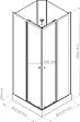 ONDEE - Cabine de douche MELIA - Sans silicone - 80x80cm - Profilés aluminium - Blanc - En kit - vignette