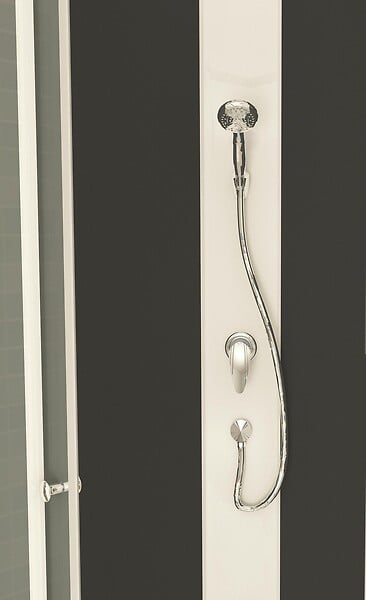 ONDEE - Cabine de douche MELIA - Sans silicone - 80x80cm - Profilés aluminium - Blanc - En kit - large