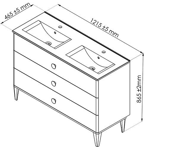 ONDEE - Meuble de salle de bain à poser NEMOO plan vasque - L120cm - Vert d'eau - Laqué - large