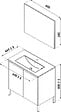 ONDEE - Meuble Salle de Bain BELIS - A poser - Miroir Suspendu - 60cm - Finition Blanc - vignette