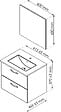 ONDEE - 2 Façades de tiroir MIXY - pour meuble de salle de bain - 60cm - Blanc - Laqué - vignette